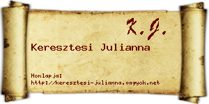 Keresztesi Julianna névjegykártya